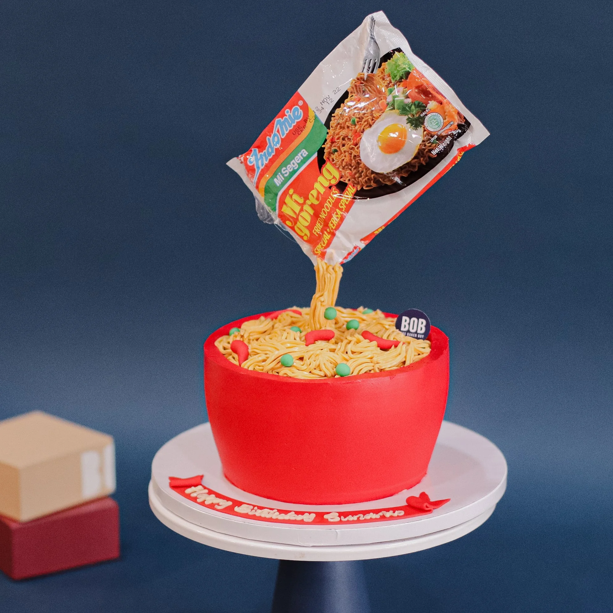 Gravity Defying Instant Noodles Bowl Cake